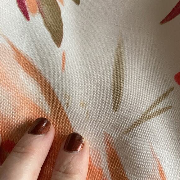 Liz Claiborne Coral & Cream Floral Sheath Dress, Size 14 - Picture 8 of 9